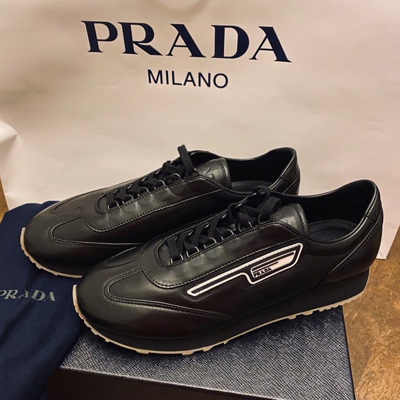 Prada men’s Nappa Aviator leather sneakers - Picture 11 of 14